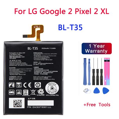 Bater A De Tel Fono BL T35 De 3 85 V Para LG Google 2 Pixel