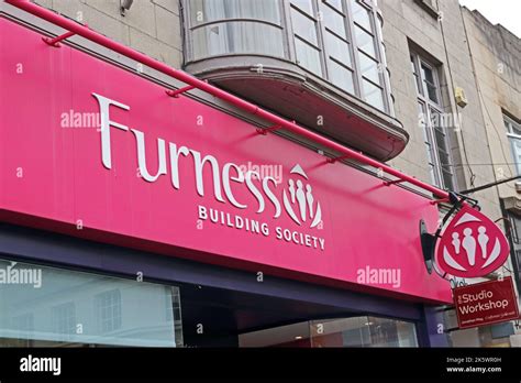 Signs Over Branch Of Furness Building Society Kendal Stock Photo Alamy