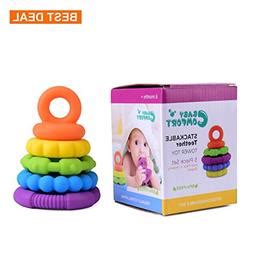 Stacking Baby Teether Toy Sensory Silicone Teething