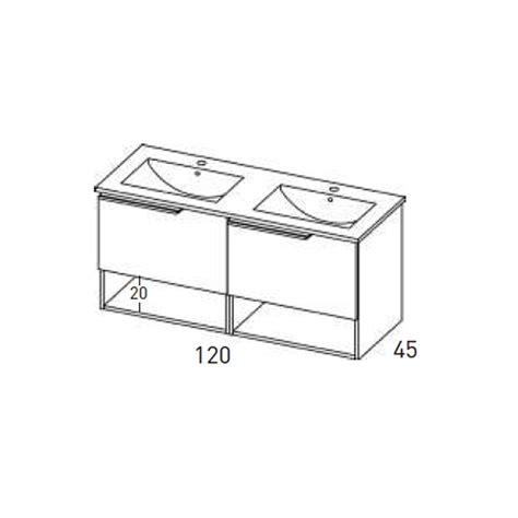 Conjunto mueble serie Eleven compuesto por 1 cajón y 1 hueco inferior e