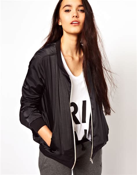 Lyst - Adidas Bomber Jacket in Black