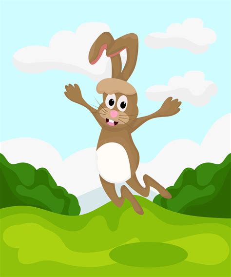 Cartoon Cute Rabbit or Bunny jumping Happy 27259133 Vector Art at Vecteezy