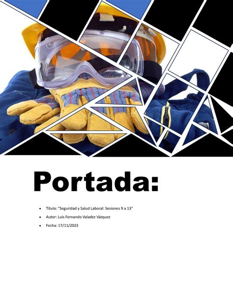 Seguridad e higiene Portada Título Seguridad y Salud Laboral