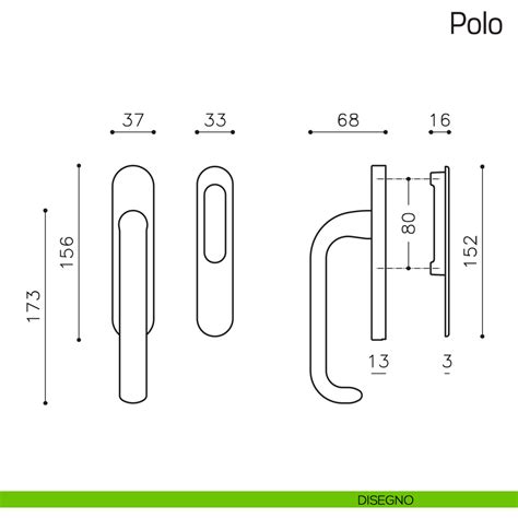 Maniglione Alzante Scorrevole Polo Olivari Singolo Corto Maniglie Design