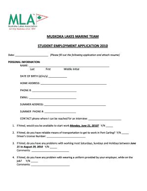 Fillable Online Mla On Muskoka Lakes Marine Team Fax Email Print