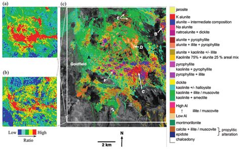 Comparison Between Two Landsat Tm Band Ratio Images From Sabins And