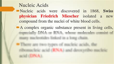 SOLUTION: Structure and Function of Nucleic Acid - Studypool