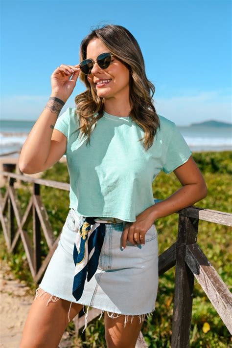 Cropped Estonado Verde Gua Ammu Tshirt