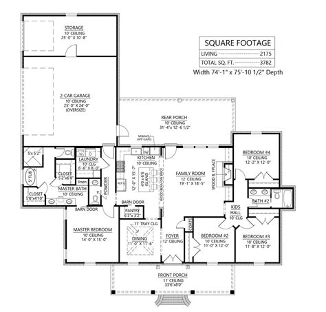 One Story French Country Style House Plan 8771 Woodville 8771