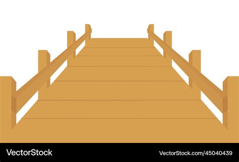 A wooden bridge Royalty Free Vector Image - VectorStock