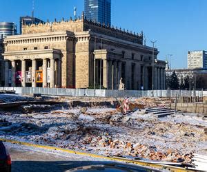 Budowa placu Centralnego w Warszawie Taki był stan prac w styczniu