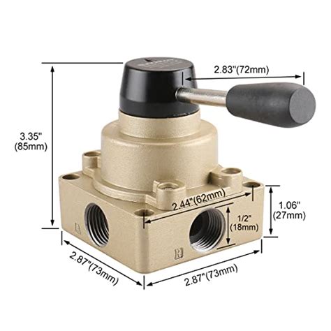 Baomain Rotary Lever Hand Valve Hv Pt Air Flow Control Position