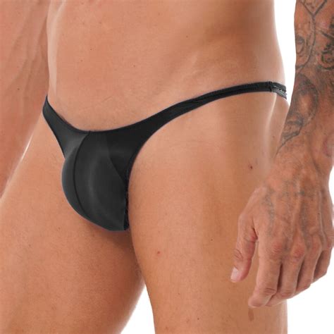 Men S Shiny Glossy Slim Swimwear Bulge Pouch Low Waist Panties Bikini Underwear EBay