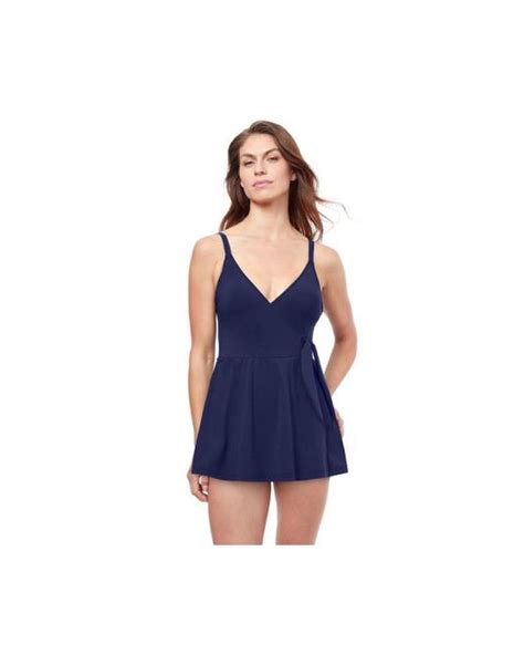 Gottex Tutti Frutti V Neck Surplice One Piece Swimdress In Blue Lyst