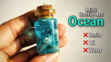 Ocean mini bottle art without uv-resin | ocean bottle art | mini bottle ...