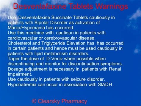 D-Veniz (Desvenlafaxine Succinate Tablets)