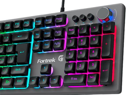 Teclado Gamer Fortrek Holt Rainbow Grafite 70550 Pichau