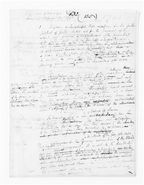 Alexander Hamilton Papers Speeches And Writings File 1778 1804 1790 [dec 1] Notes Of