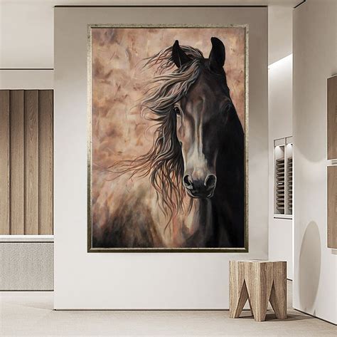 Horse Canvas Wall Art, Horse Canvas Print Home Decor, Horse Print Wall ...