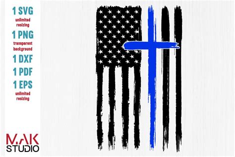 Thin Blue Line Svg Cross Thin Blue Line Svg Thin Blue Line Cross Svg