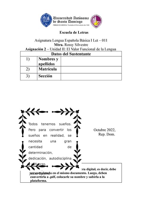 Asignación 2 Unidad II virtual Let 011 R Silvestre 2022 II Escuela