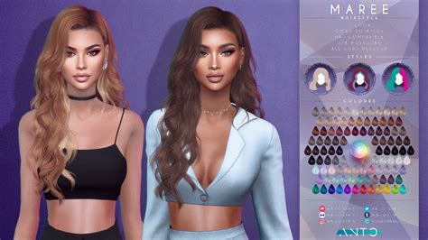 Anto Maree Hairstyle Requires The Cromatic Collection 1 Sims 4 Kylie