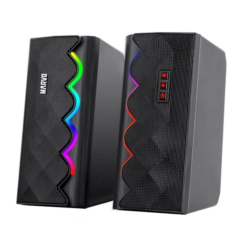 Parlantes Gaming MARVO SG 269 Bluetooth Luz Led Efecto RGB USB