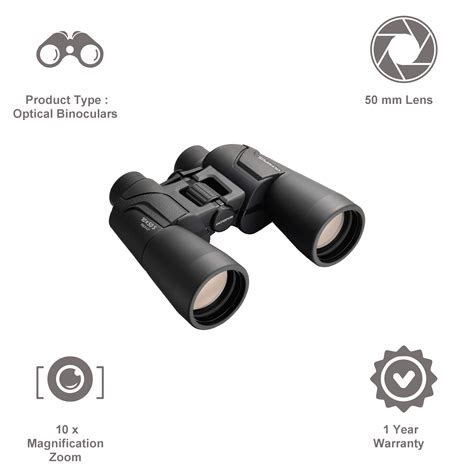 Buy Olympus 10 X 50 Mm Porro Prism Optical Binoculars Bright And Wider Field Of View 10x50 S