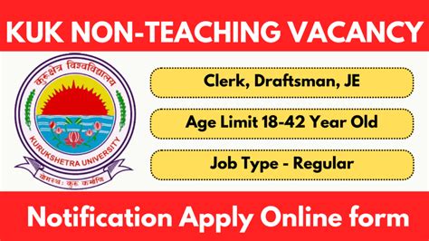 Kuk Non Teaching Recruitment Notification Apply Online Form