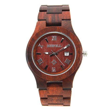 Bewell Factory Price Men Watches Handmade Natural Wooden Super Thin