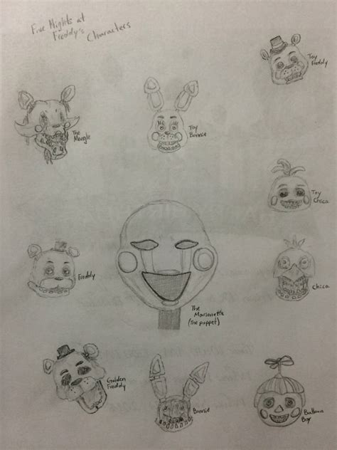 Five Nights At Freddys Characters 2 By Scarletcat1 On Deviantart