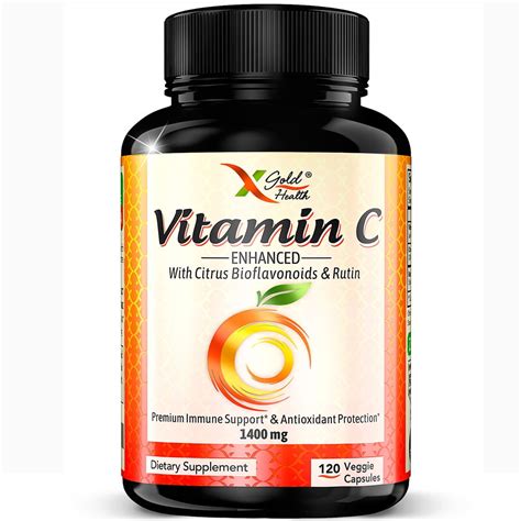 Premium Vitamin C Enhanced With Citrus Bioflavonoids Rutin 120