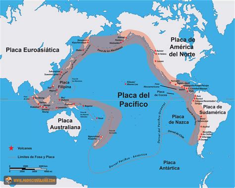 Océano Pacífico Mapa Información Y Curiosidades