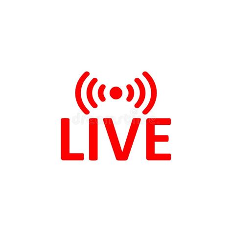 Live Stream Sign Red Symbol Button Of Live Streaming Broadcasting