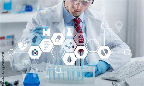 Scientist In White Lab Coat Filter Sample Into Vial High Performance