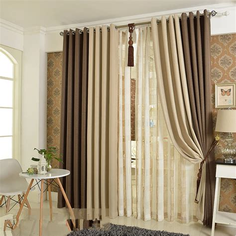 Byetee Beige Caf Dormitorio Blackout Ventana Cocina Cortinas De Lujo