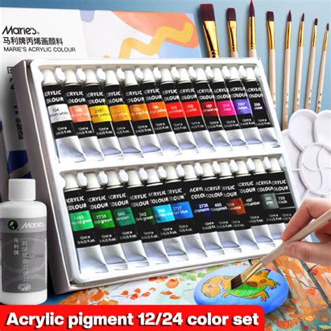 Hami 12ml Acrylic Paint Set 12 18 24 36 Color Professional Artist