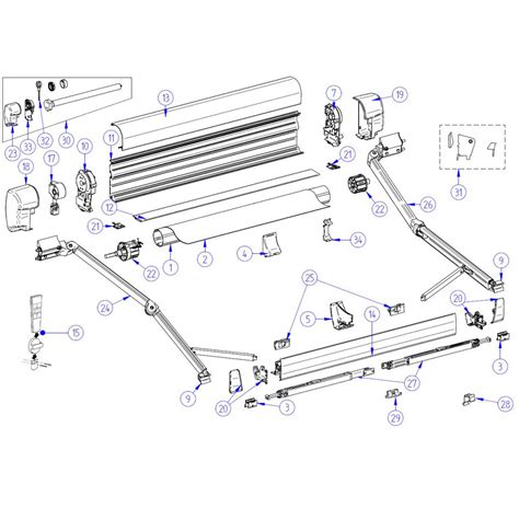 Befestigungssatz Spannstange Thule Omnistor 8000 Nr 1500601399