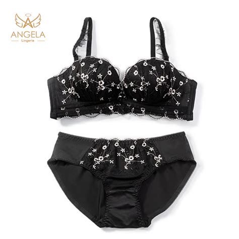 Jual ANGELA PREMIUM JAPAN Bra BH Push Up Set Tanpa Kawat Celana Dalam Wanita Bikini Sport Beha