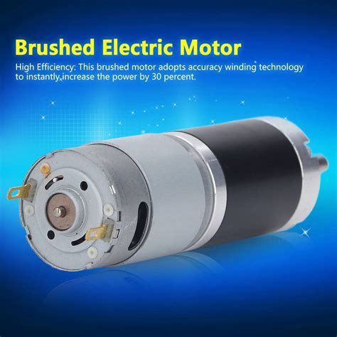 111RPM Brushed DC Motor All Metal Pure Copper Wire Rotor DC Reduction