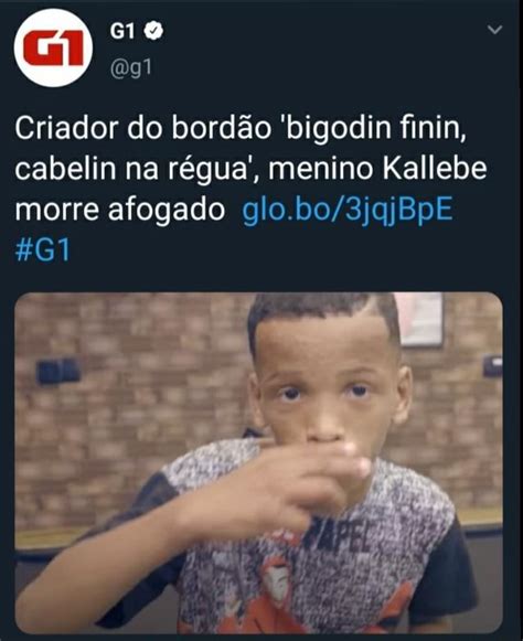 Criador Do Bord O Bigodin Finin Cabelin Na R Gua Menino Kallebe