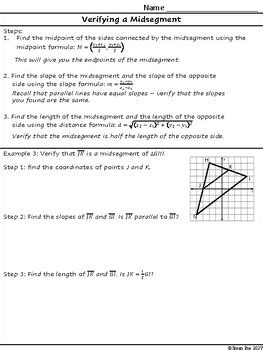 Triangle Midsegment Notes And Practice By Poe Pro Math Resources