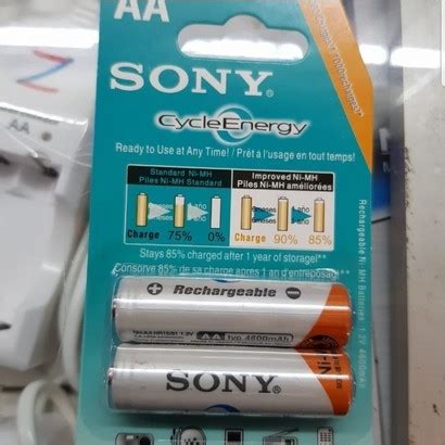 Jual Baterai Aa Sony Isi Ulang Rechargeable V Mah Kota