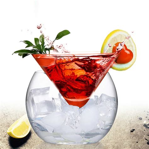 Креативный барный салон для коктейлей, двухслойный Набор бокалов для ...