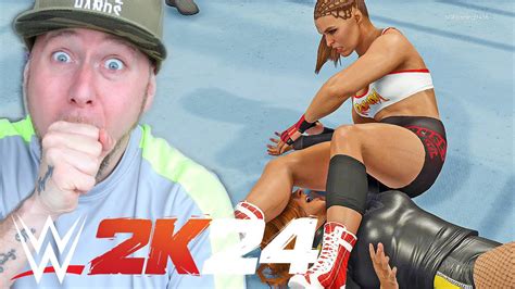 WWE 2K24 Ronda Rousey Returns To WRECK Becky Lynch For The BELT YouTube