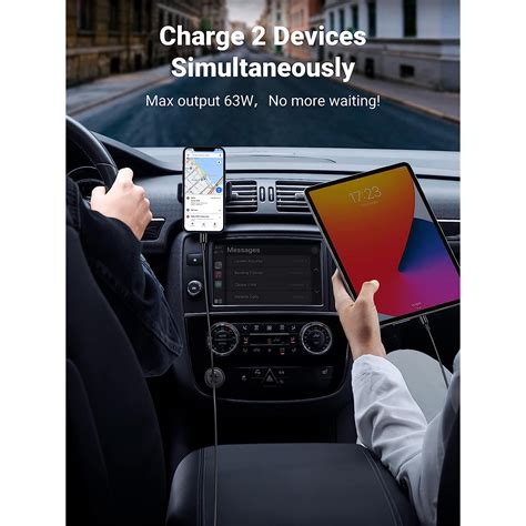 Buy the UGREEN CD239 PD 63W Car Charger - USB-C & USB-A - PSS 45W Super ...