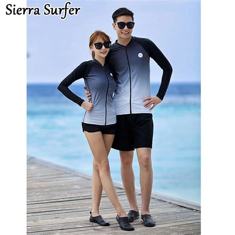 Aliexpress Buy Rash Guard Women Surf Swimwear Bikini Top Push Up Lycra Wetsuit Korean