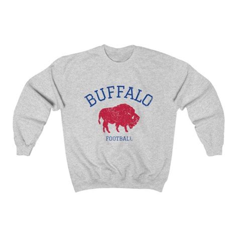 Vintage Style Buffalo Football Sweatshirt Bills Crewneck Etsy