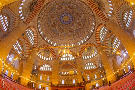 Interior of the Selimiye Mosque. The UNESCO World Heritage Site Of The ...