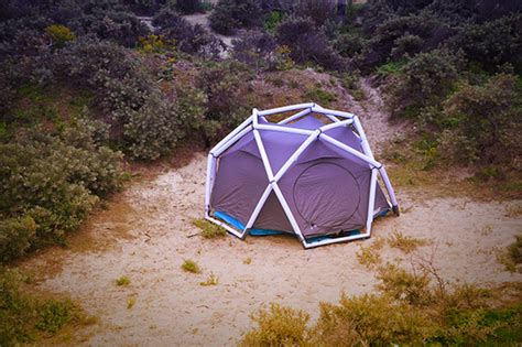 The Unique Inflatable Geodesic Cave Tent Provides Stability And Room